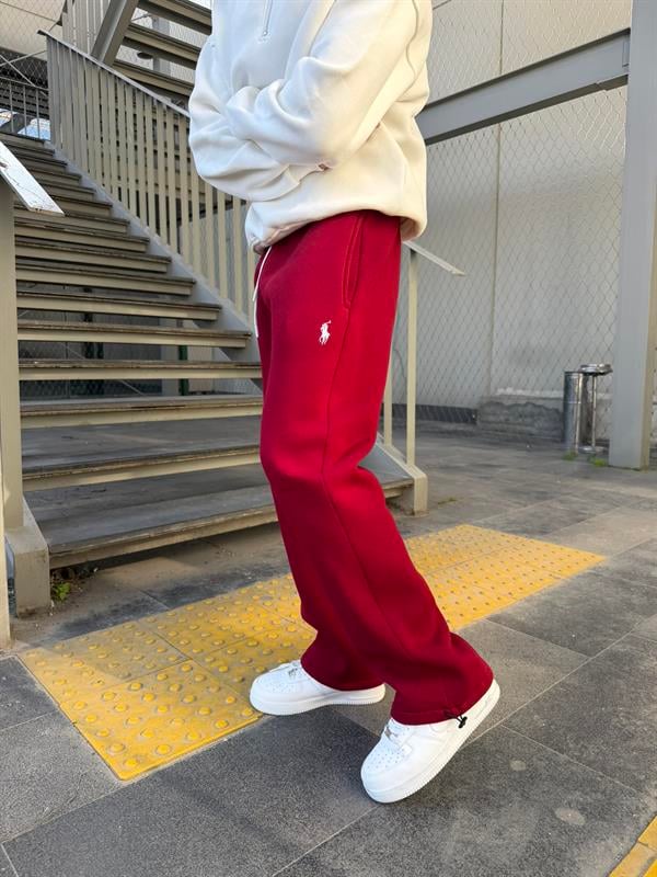 Basic Wide Baggy Eşofman - Bordo