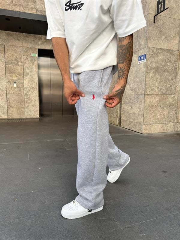 Basic Wide Baggy Eşofman - Gri