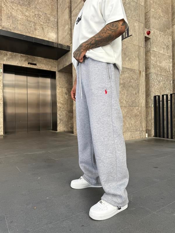 Basic Wide Baggy Eşofman - Gri