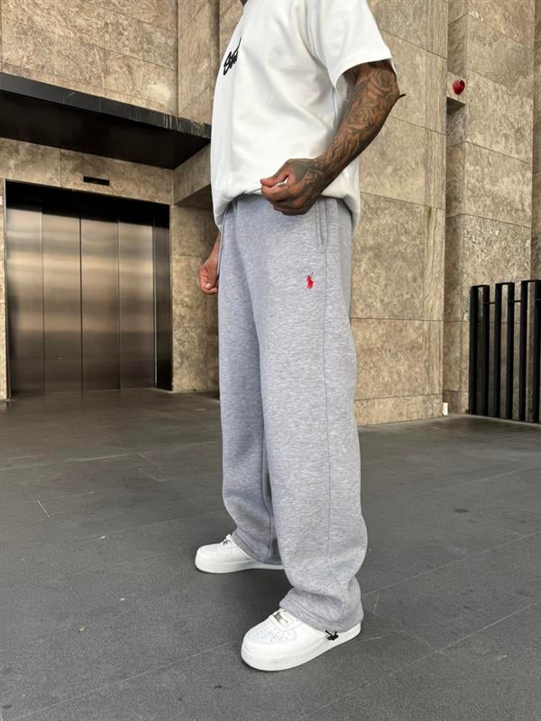 Basic Wide Baggy Eşofman - Gri