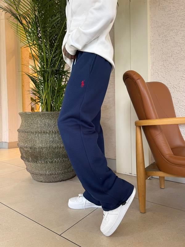 Basic Wide Baggy Eşofman - İndigo