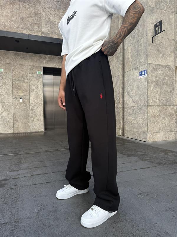 Basic Wide Baggy Eşofman - Siyah