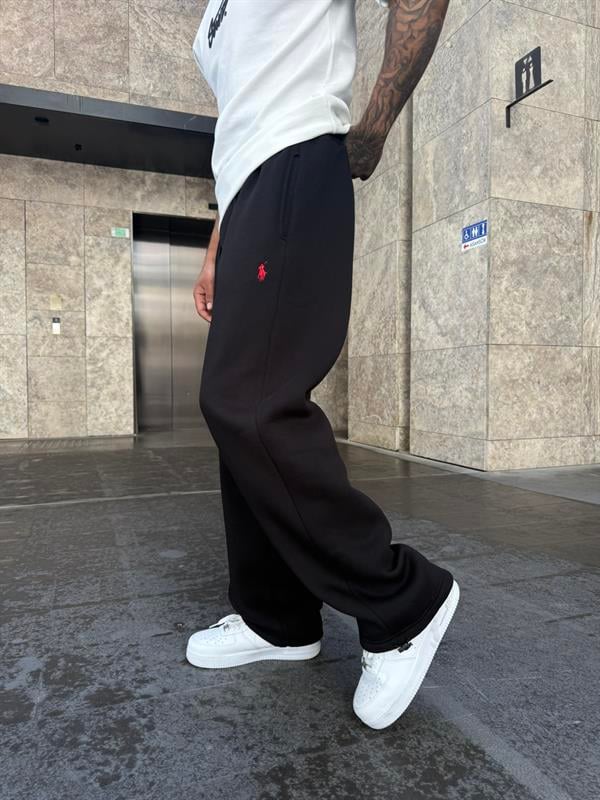 Basic Wide Baggy Eşofman - Siyah