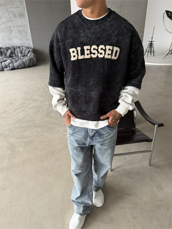 Blessed Acid Yıkama Premium Sweat