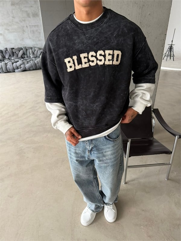 Blessed Acid Yıkama Premium Sweat