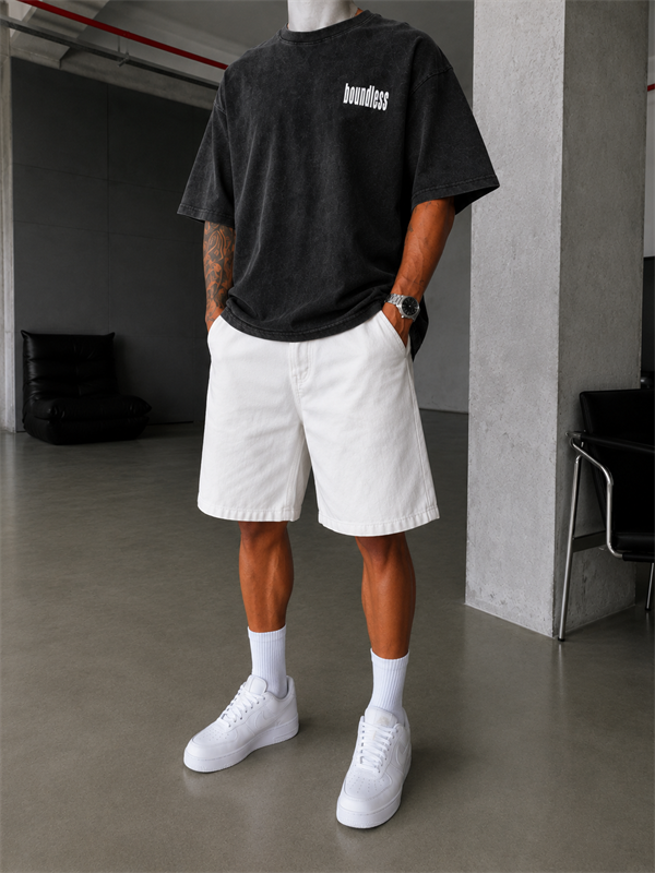 Boundless Oversize Yıkamalı T-Shirt-Siyah