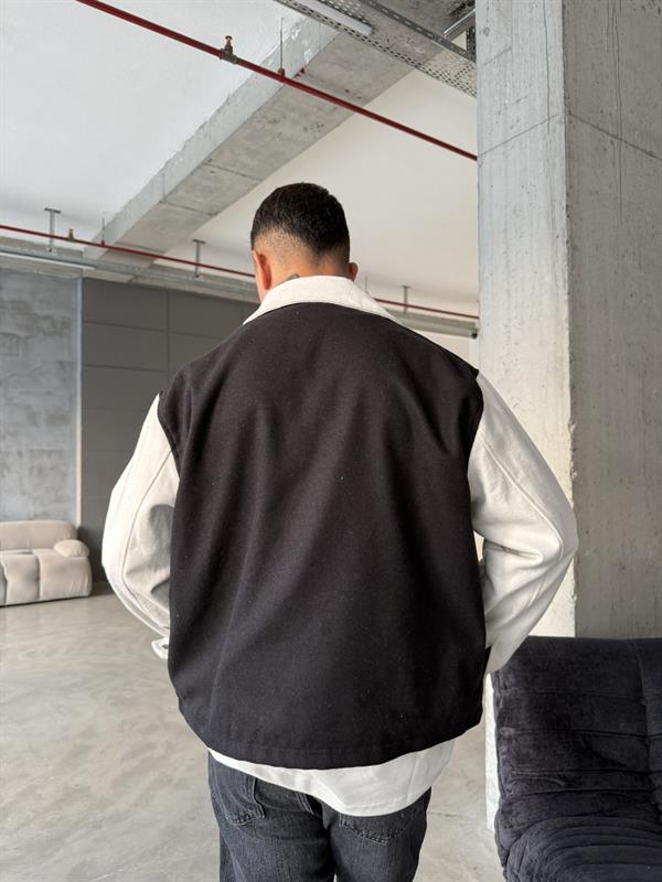 Box Fit Kolej Ceket - Siyah