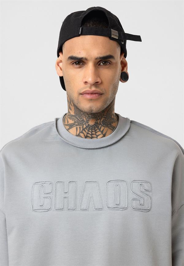 Chaos Star Oversize T-Shirt - Gri