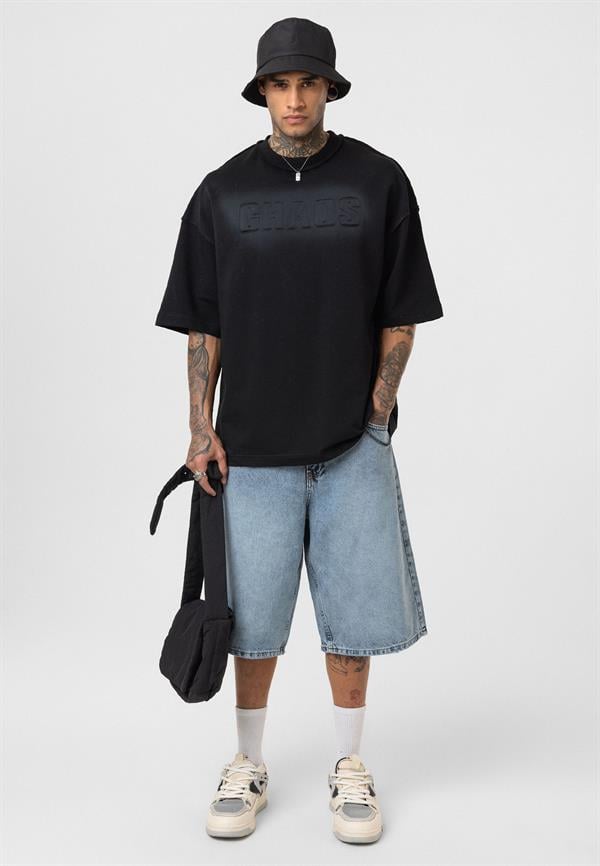 Chaos Star Oversize T-Shirt - Siyah