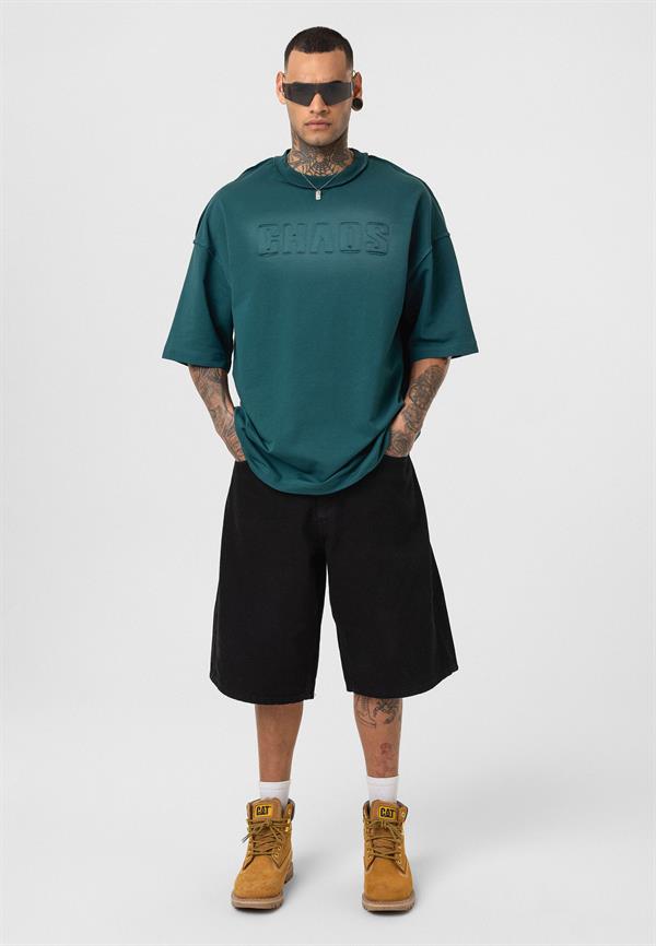 Chaos Star Oversize T-Shirt - Yeşil