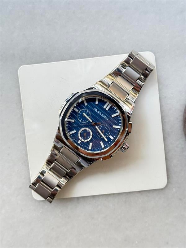 Chrono Steel Çelik Saat - Lacivert