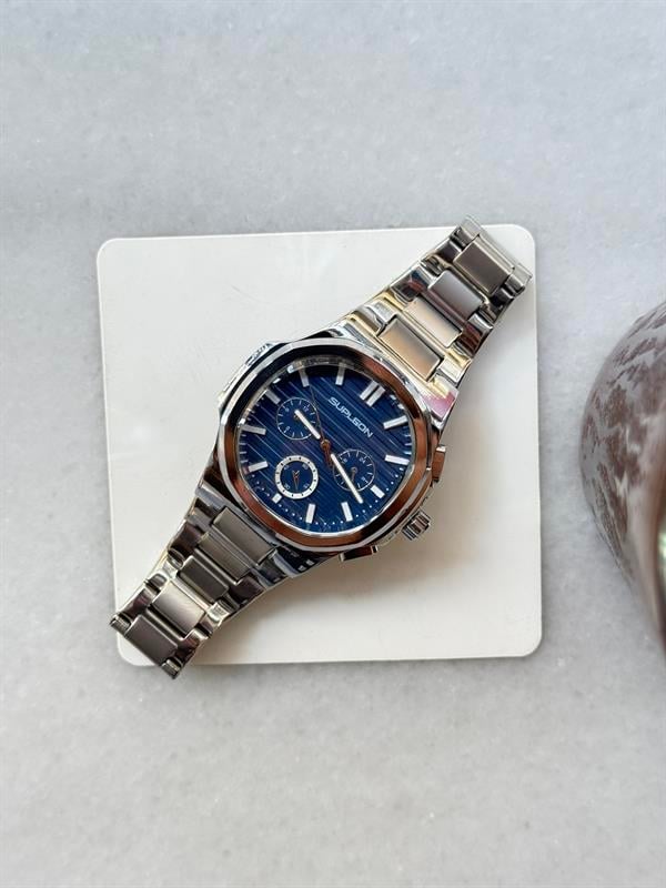 Chrono Steel Çelik Saat - Lacivert