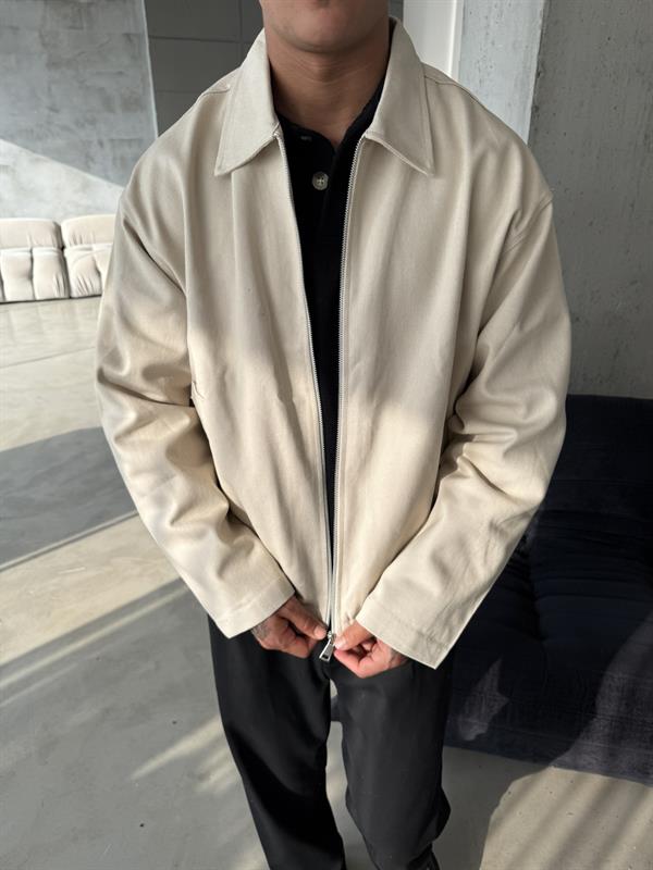 Classic Collar Ceket - Bej