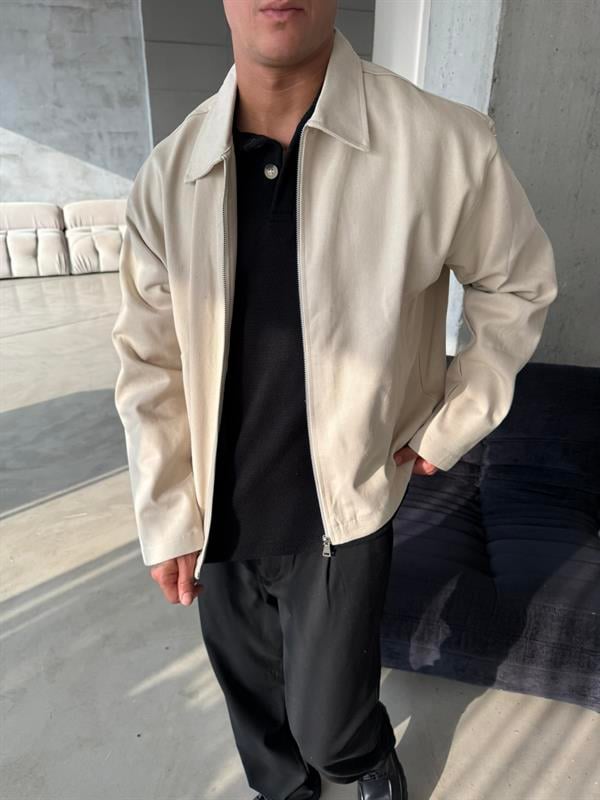 Classic Collar Ceket - Bej