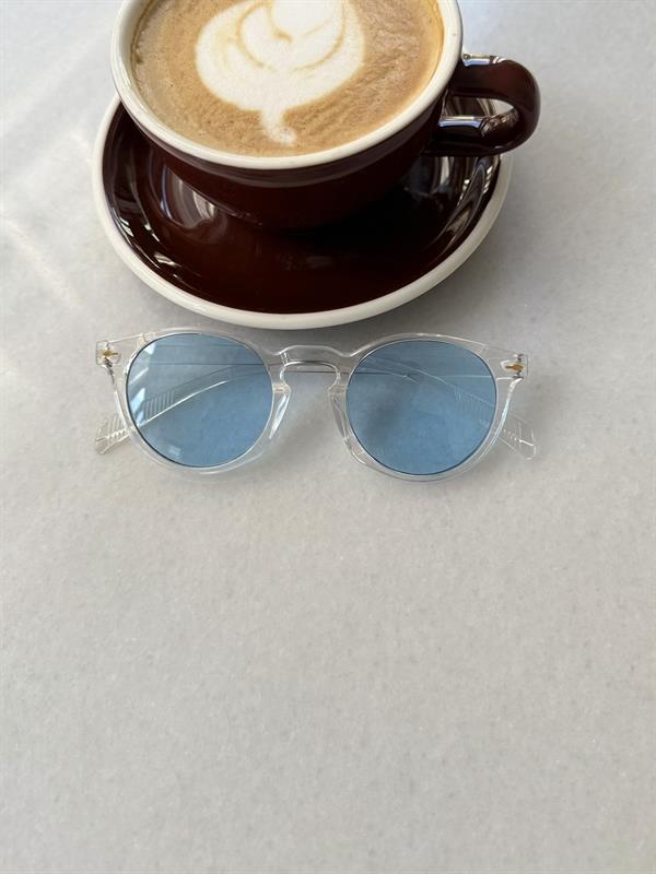 Crystal Bluea Şeffaf Çerçeve Gözlük - Mavi