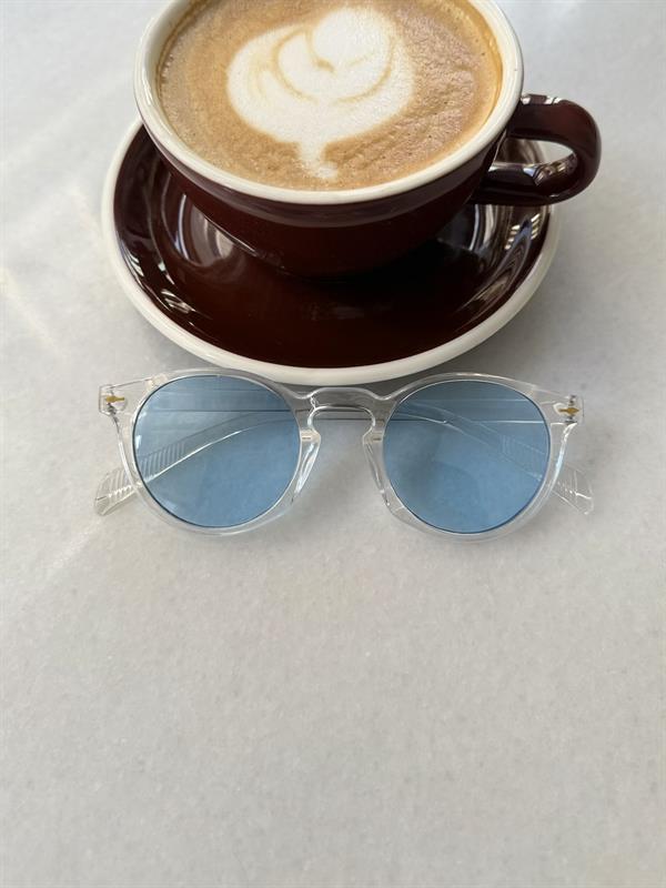 Crystal Bluea Şeffaf Çerçeve Gözlük - Mavi