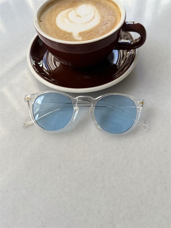 Crystal Bluea Şeffaf Çerçeve Gözlük - Mavi