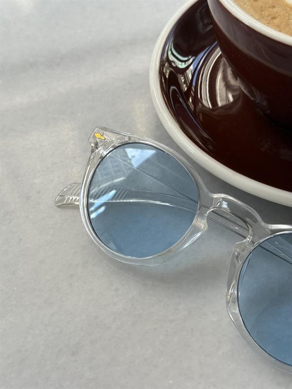 Crystal Bluea Şeffaf Çerçeve Gözlük - Mavi