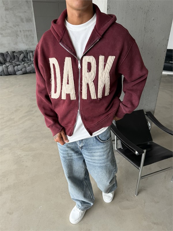 DARK Washed Premium Acid Yıkama Zİp Hoodie
