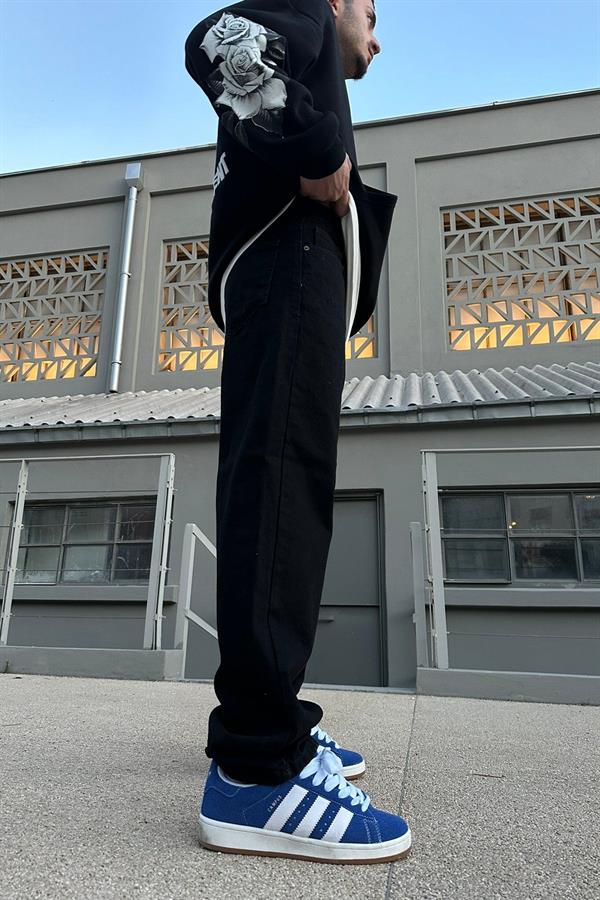 Düz Siyah Baggy Pantolon Siyah