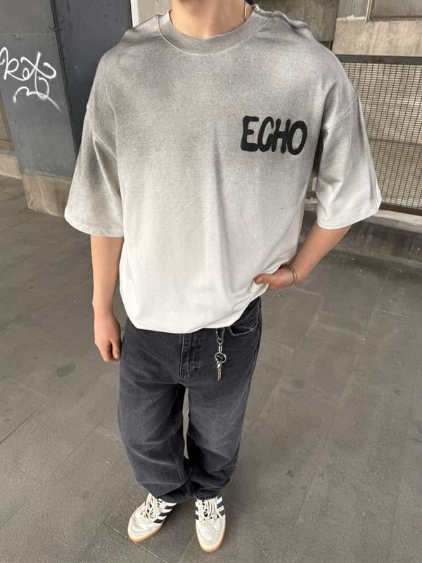 Echo Your Agtıons Spreyli T-Shirt - Beyaz