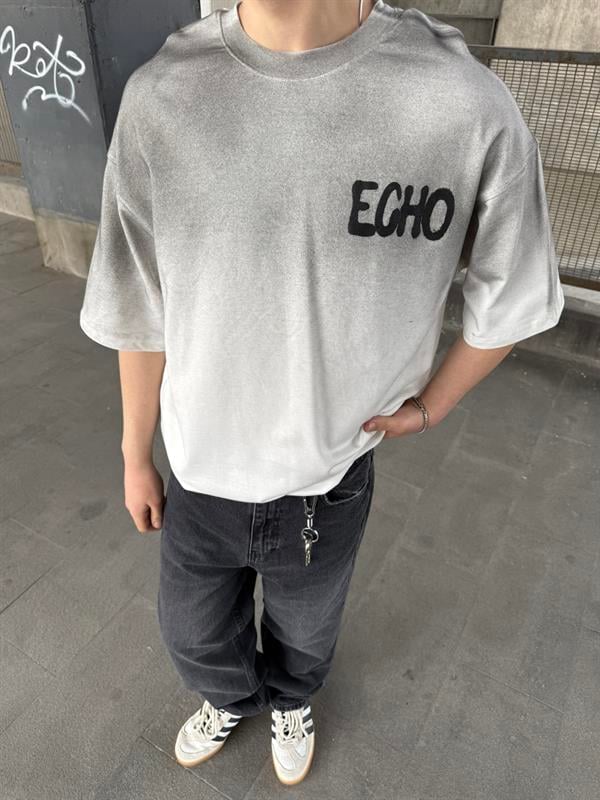 Echo Your Agtıons Spreyli T-Shirt - Beyaz