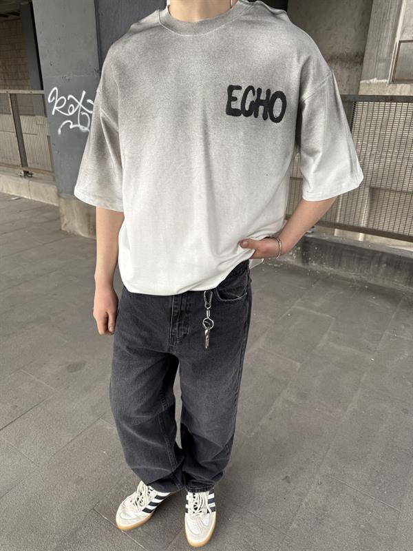 Echo Your Agtıons Spreyli T-Shirt - Beyaz