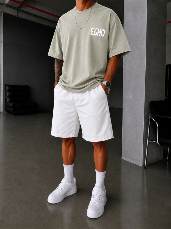 Echo Your Agtıons Spreyli T-Shirt - Haki