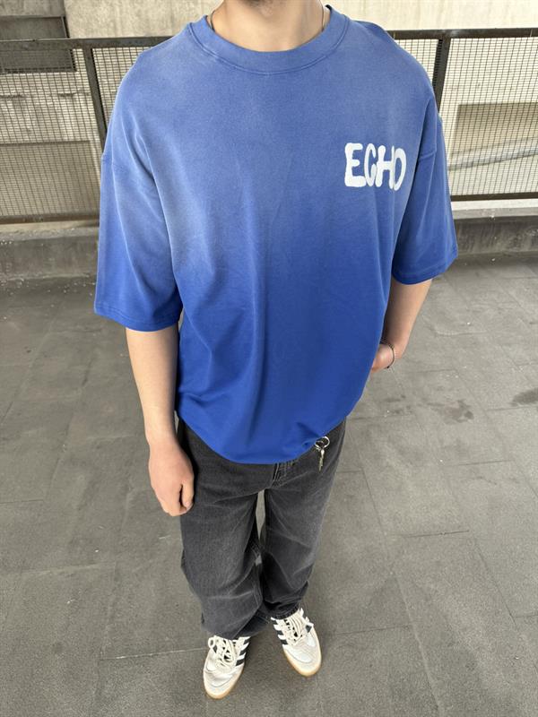 Echo Your Agtıons Spreyli T-Shirt - Mavi