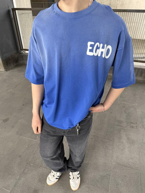 Echo Your Agtıons Spreyli T-Shirt - Mavi