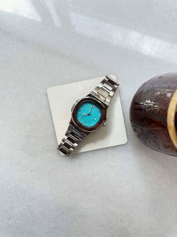 Erkek Aqua Luxe Çelik Tasarım Saat - Turkuaz