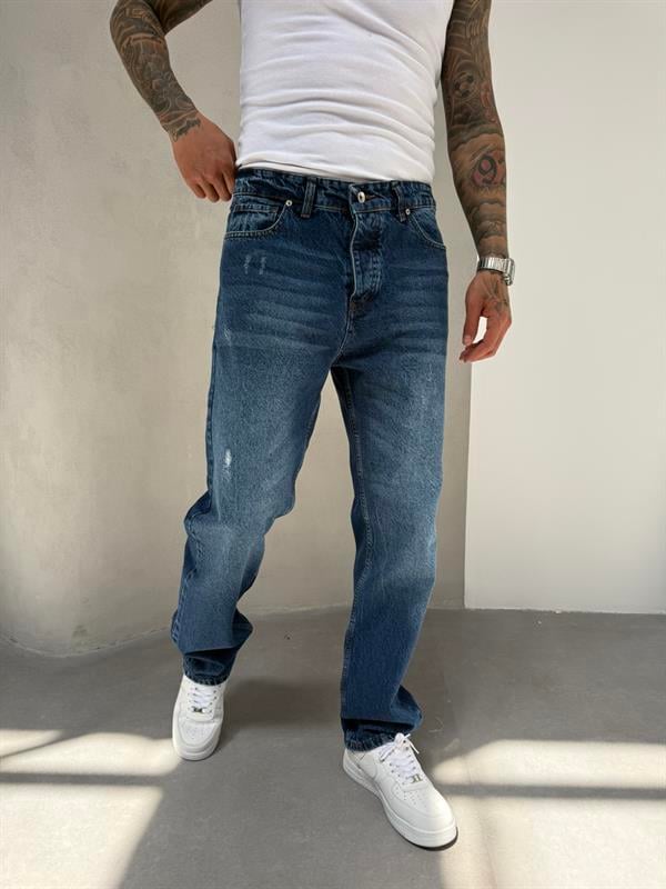 Erkek Baggy Pantolon Lazerli - Lacivert