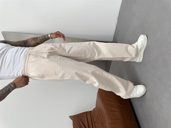 Erkek Baggy Rahat Kalıp Pantolon - Bej