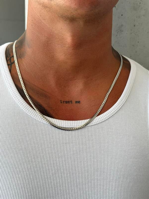 Erkek Ball Chain Kolye - Gümüş