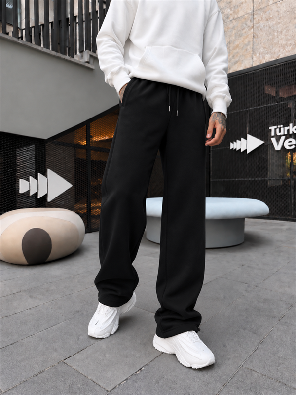 Erkek Basic Baggy Eşofman - Siyah