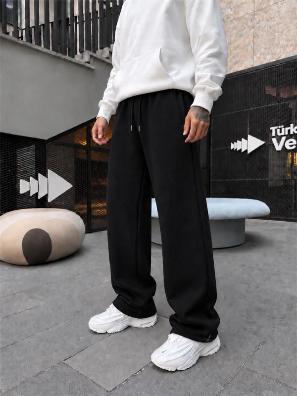 Erkek Basic Baggy Eşofman - Siyah