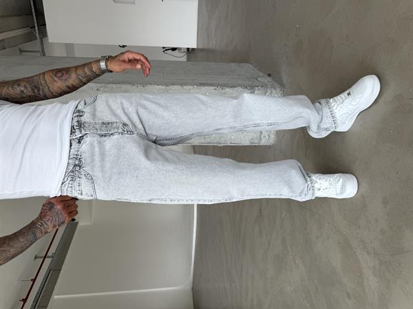 Erkek Basic Baggy Pantolon - Acık Gri