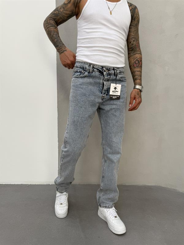 Erkek Basic Baggy Pantolon - Mavi