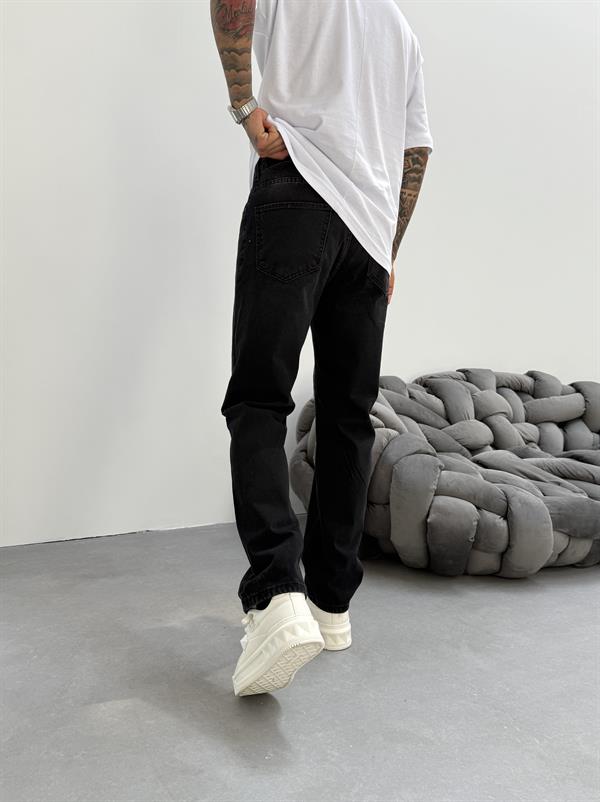 Erkek Basic Baggy Pantolon - Siyah