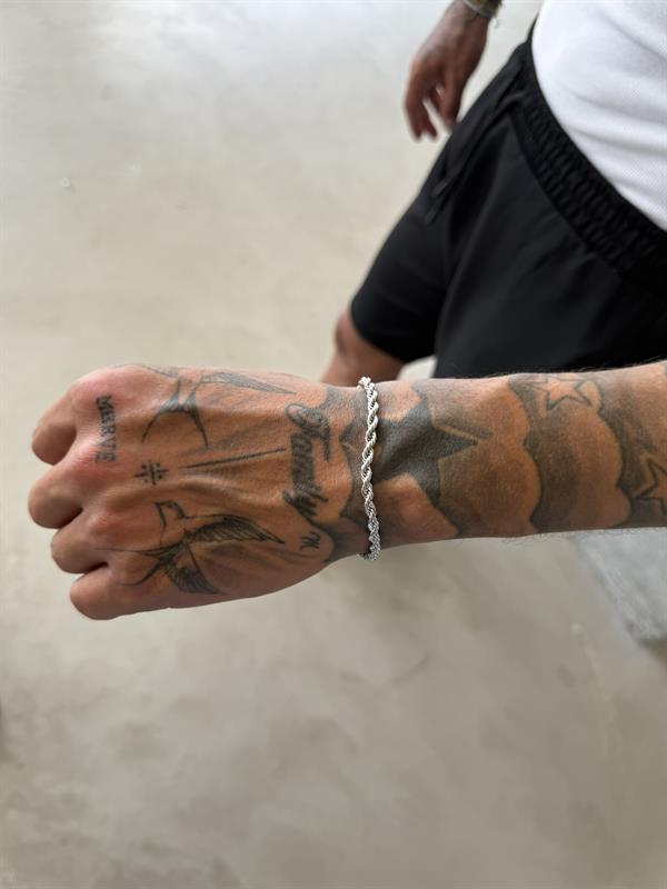 Erkek Burgu Model Çelik Bileklik - Gümüş