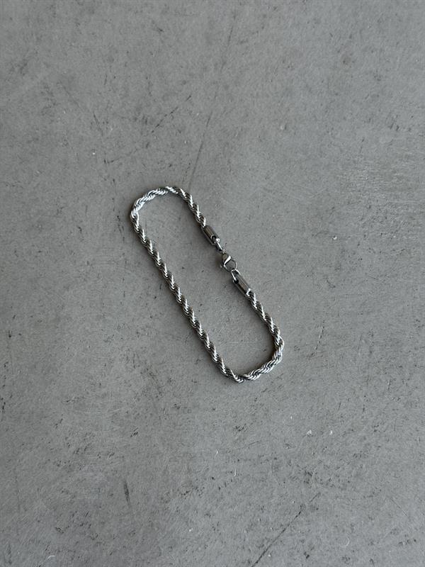 Erkek Burgu Model Çelik Bileklik - Gümüş