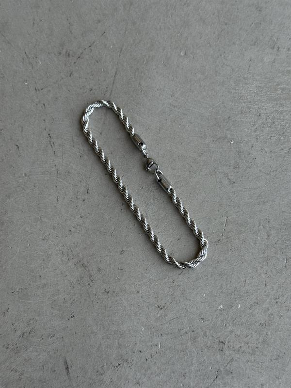 Erkek Burgu Model Çelik Bileklik - Gümüş