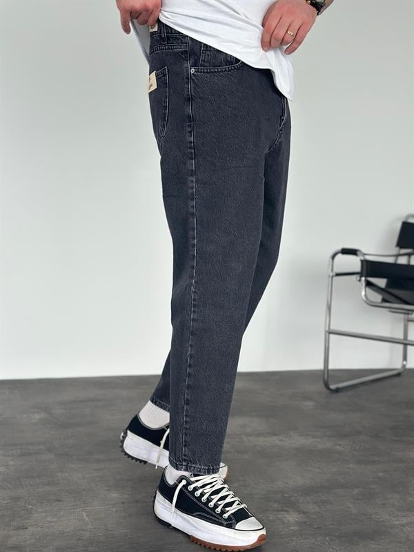 Erkek Carrot Fit Jean Pantolon Antrasit