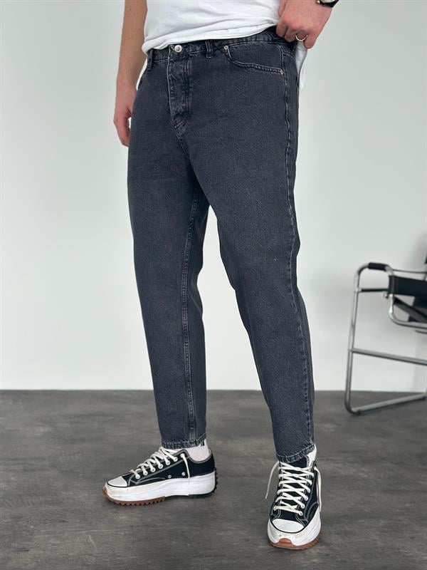 Erkek Carrot Fit Jean Pantolon Antrasit