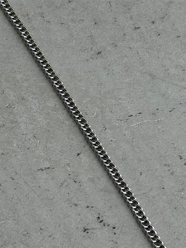 Erkek Double Cuban Zincir Bileklik - Gümüş