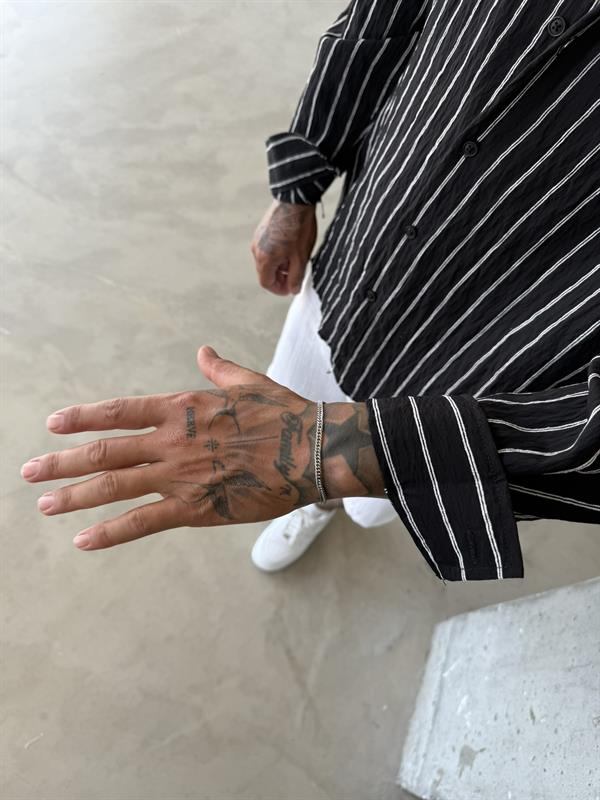 Erkek Double Cuban Zincir Bileklik - Gümüş