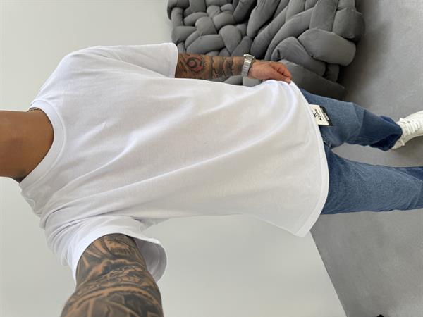 Erkek Düz Basic  T-Shirt - Beyaz