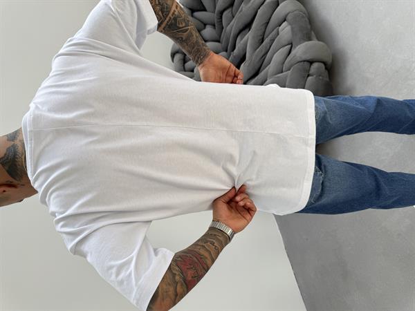 Erkek Düz Basic  T-Shirt - Beyaz