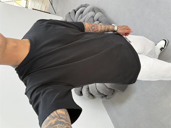 Erkek Düz Basic  T-Shirt - Siyah