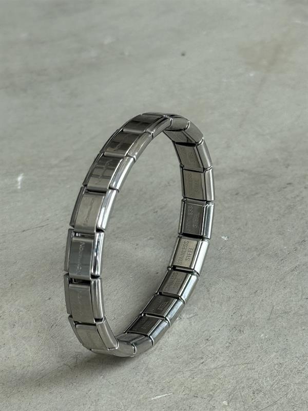 Erkek Esnek Metal Bileklik - Gümüş